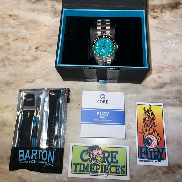 Core Timepieces | Titanium Fury GMT Green Machine Watch | Brand New - Picture 7 of 8